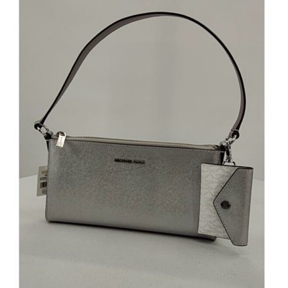 Michael Kors Metallic Silver Shoulder Bag - Picture 1 of 9